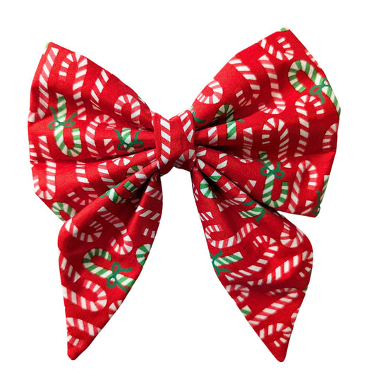 playful red and green diagonal stripes, reminiscent of classic candy canes