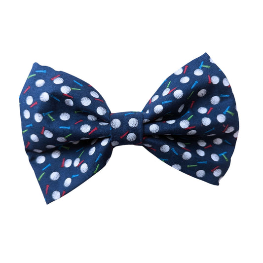 All Teed Up Golf Dog Bow Tie