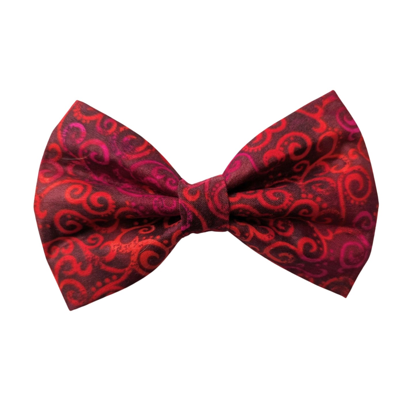 Festive Red Swirl Bow Tie