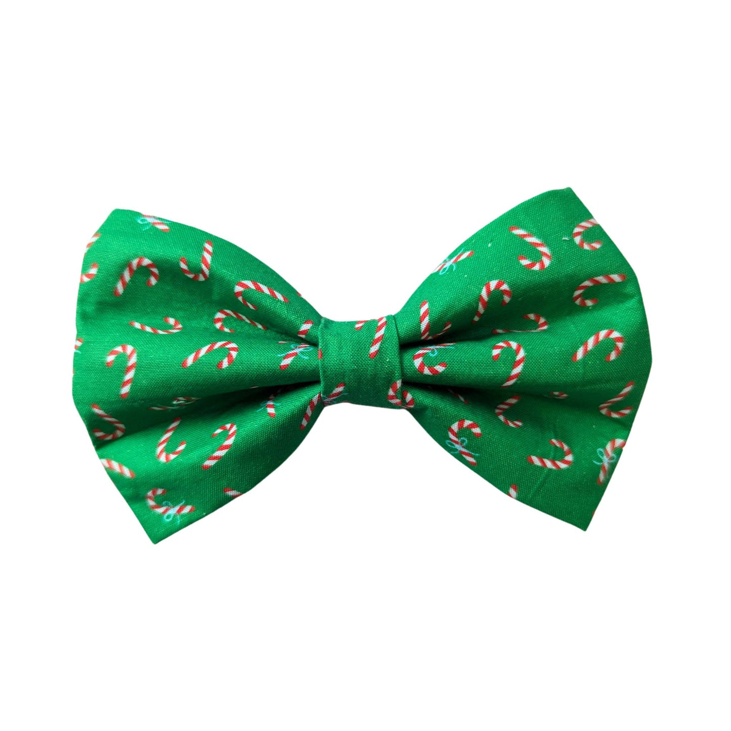 Green Candy Cane Dog Bow Tie