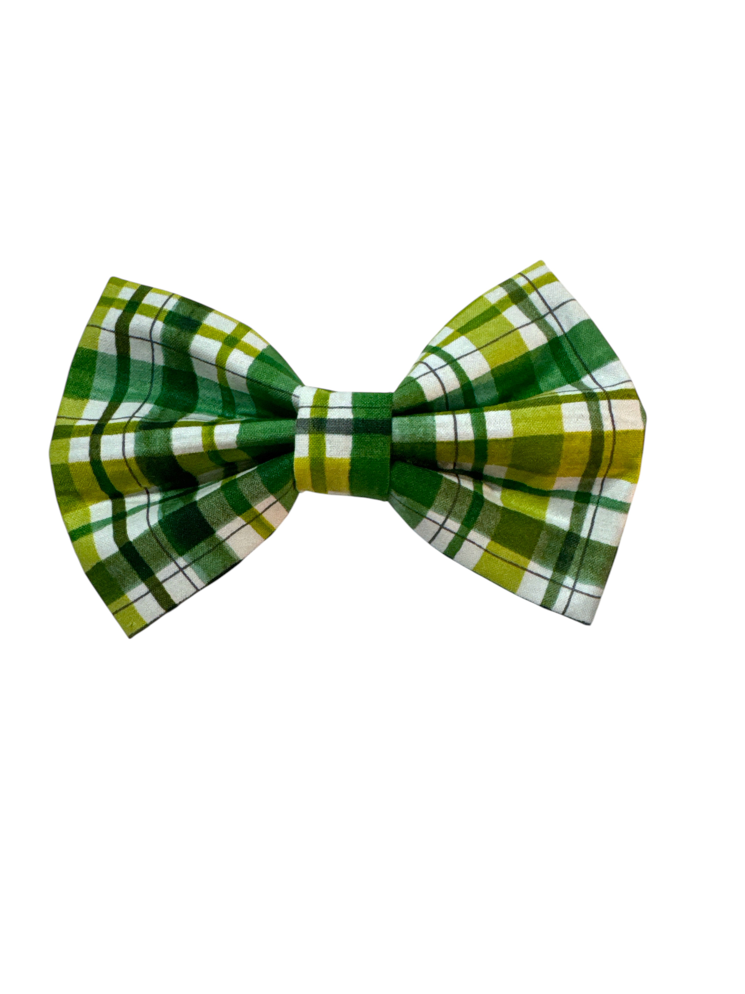 Designed with a white background and a mix of green stripes in various shades and size